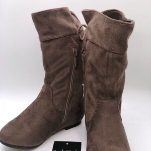 Dream Paírs Brown Suede Lace Up Back Peter Pants Toddler Boots Size 10